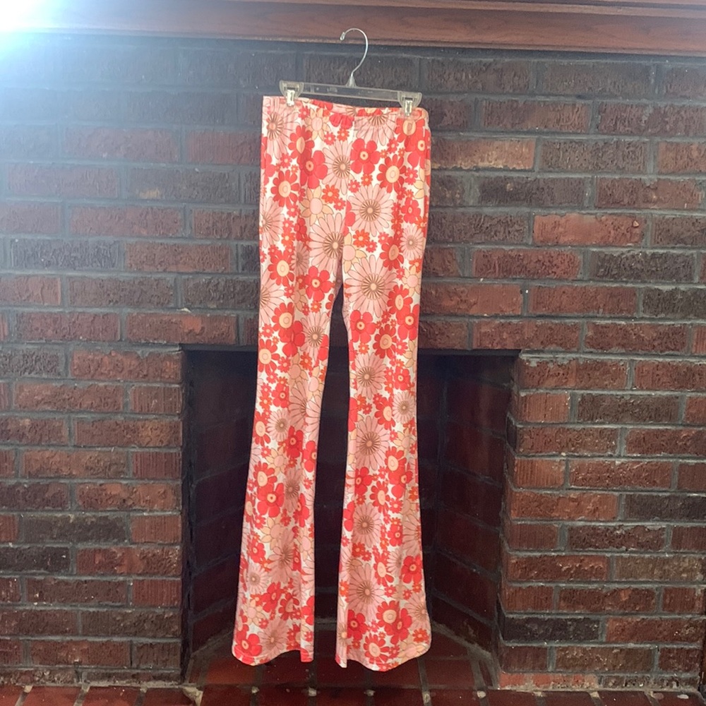 Flare floral pants size small